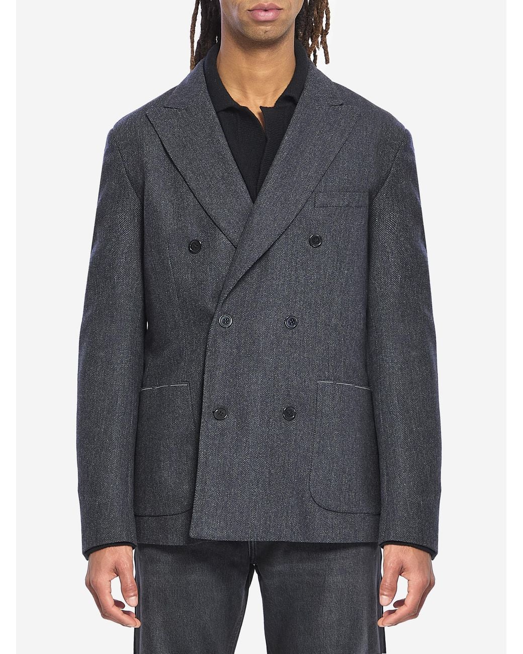 Tonello Gray Wool Jacket for men