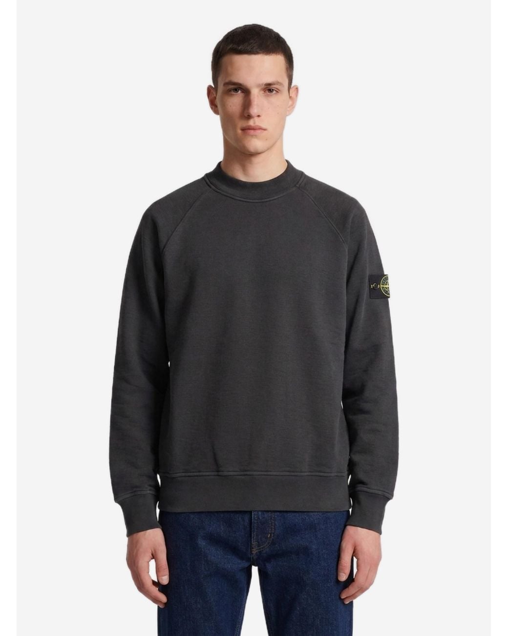 Stone Island Black Crewneck Sweatshirt for men