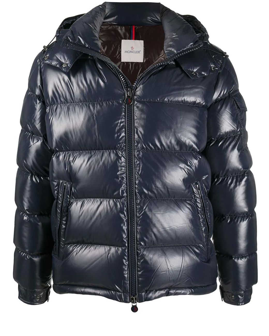 Moncler Maya Quilted Glossed-shell Hooded Down Jacket in Blue for Men ...