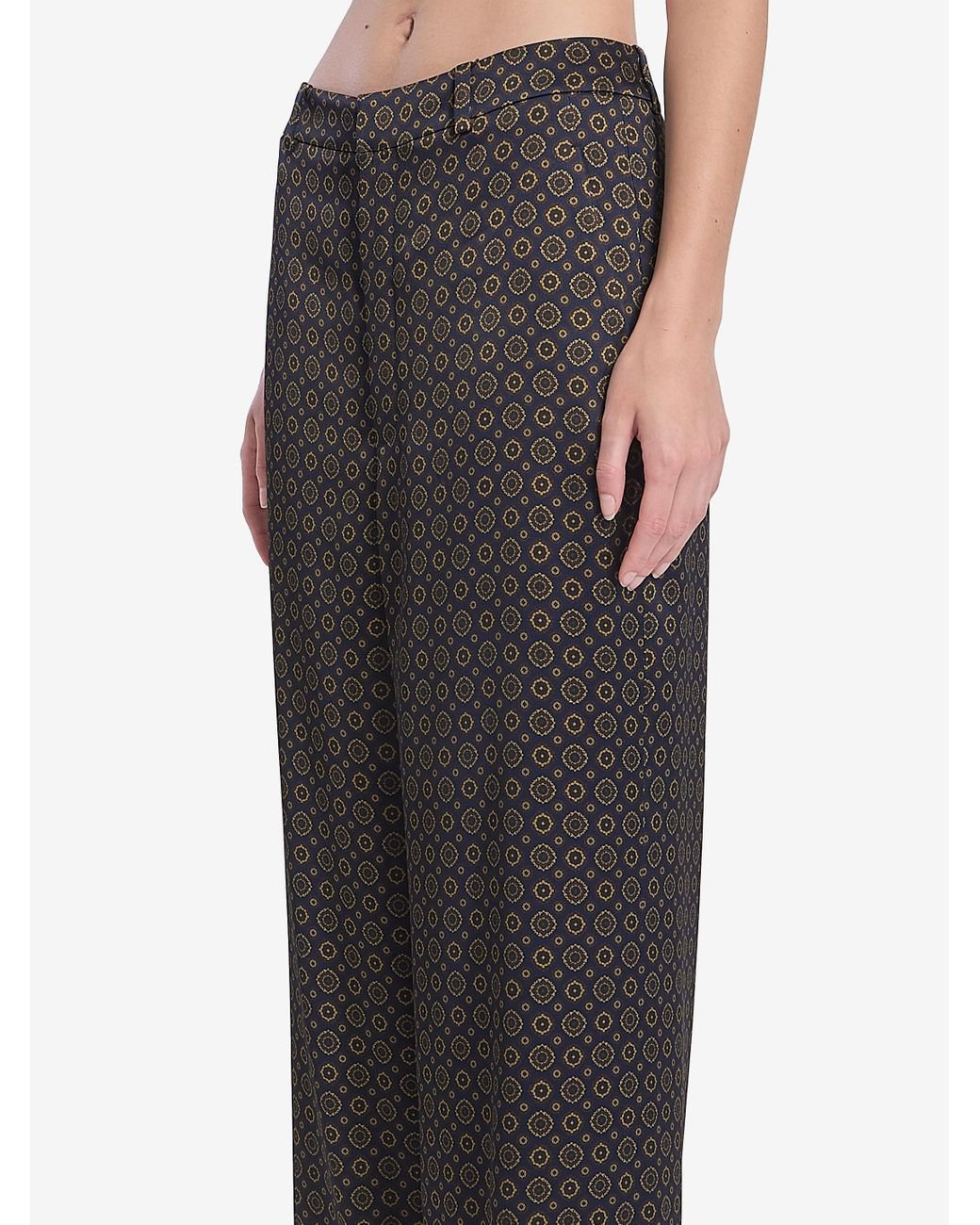 【Saint Laurent】Medallion Pattern Trousers Saint Laurent Medallion Pattern Trousers in Blue | Lyst