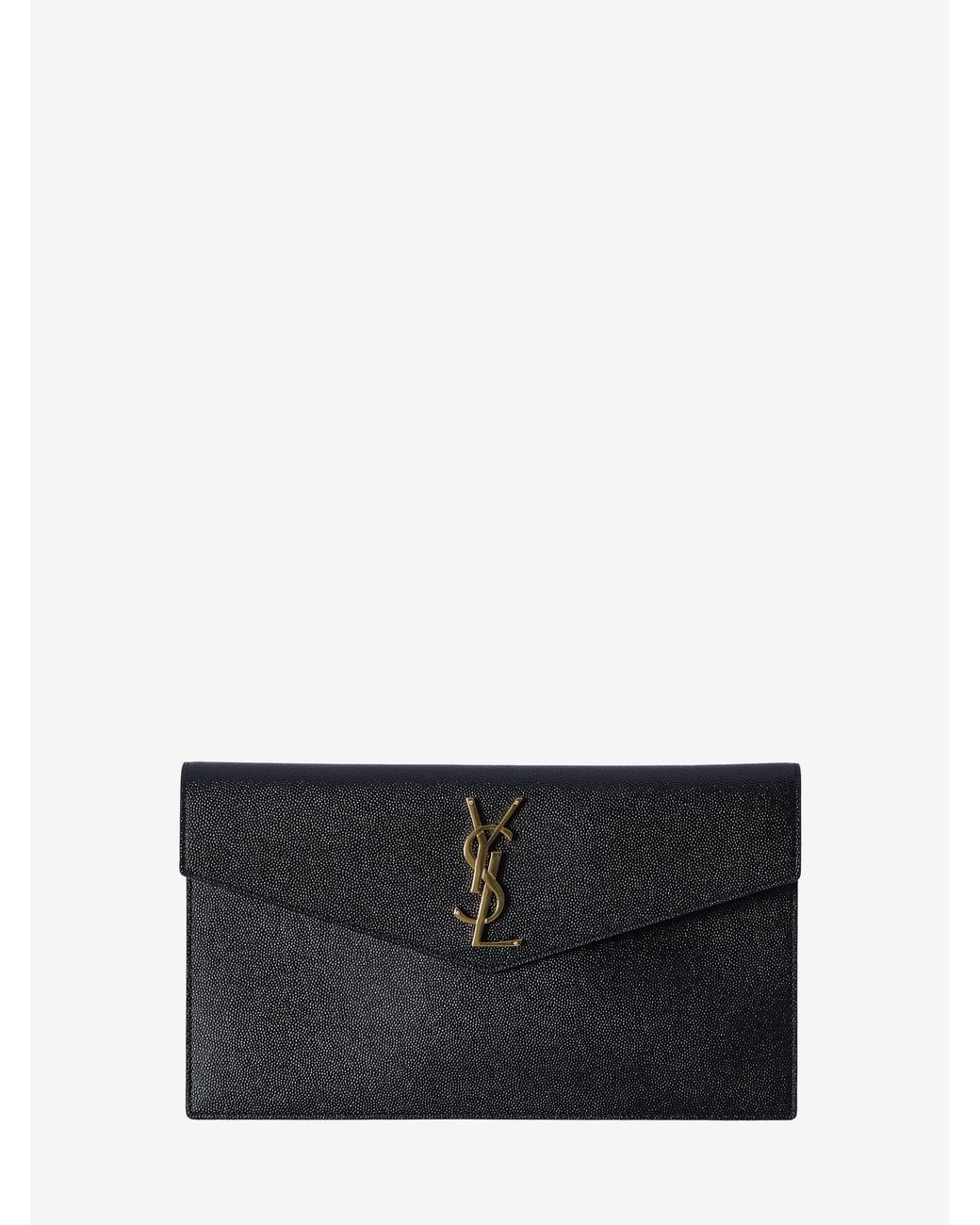 Saint Laurent Black Uptown Clutch Small