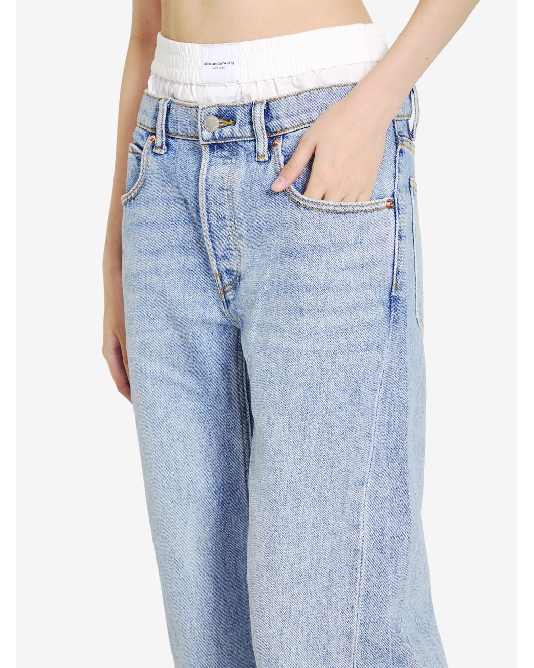 alexander-wang-Blue-Jeans-With