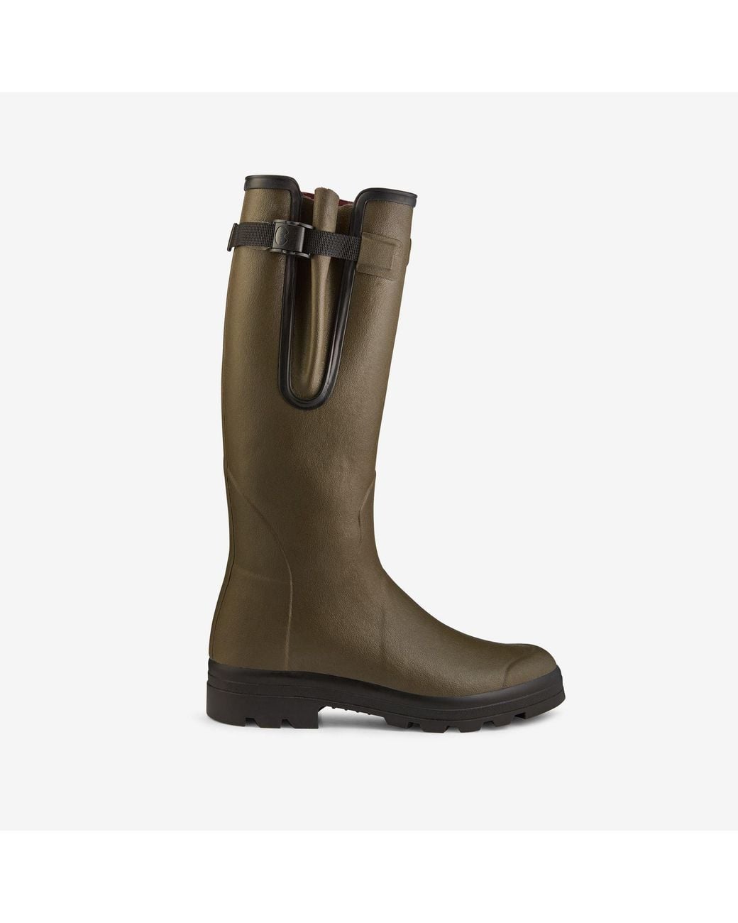 Le Chameau Brown Vierzon Jersey Lined Wellington Boot for men