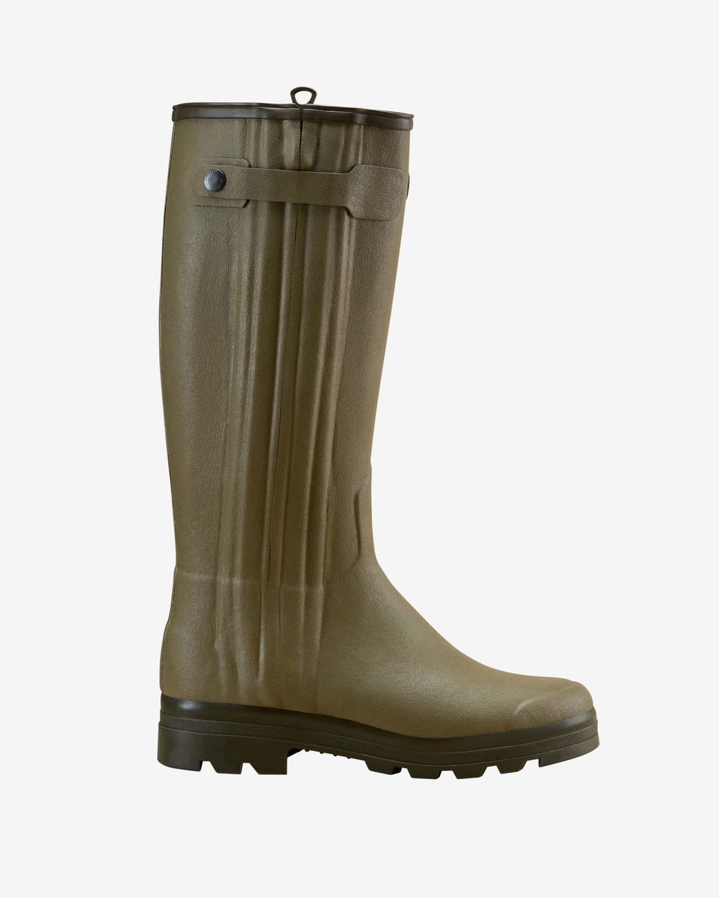 Le Chameau Green Chasseur Leather Lined Wellington Boot for men