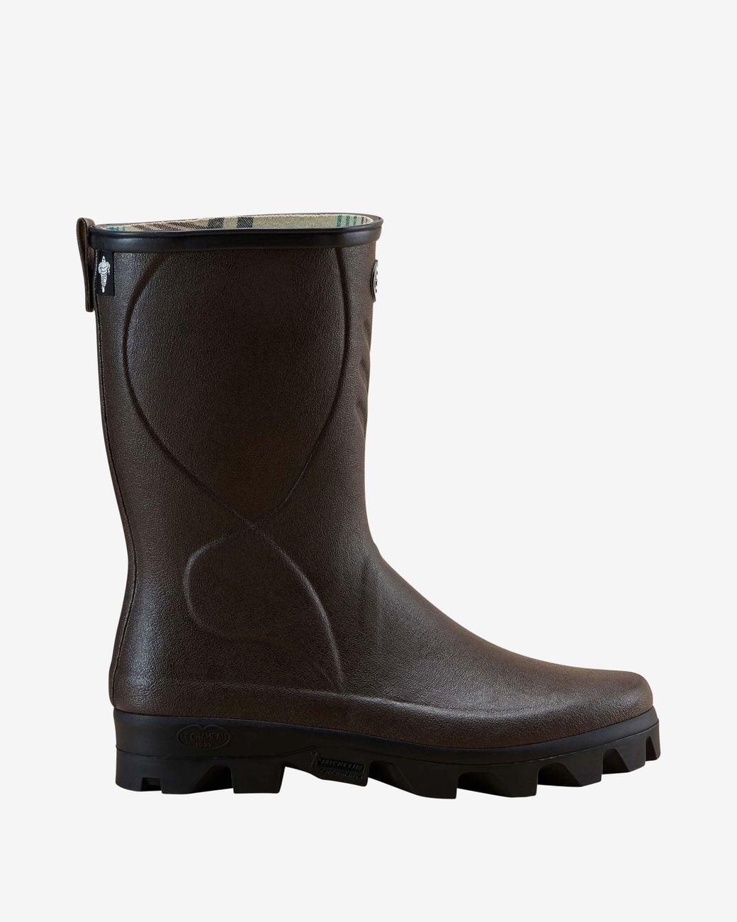 Le Chameau Black Cérès Jersey Lined Short Wellington Boot for men