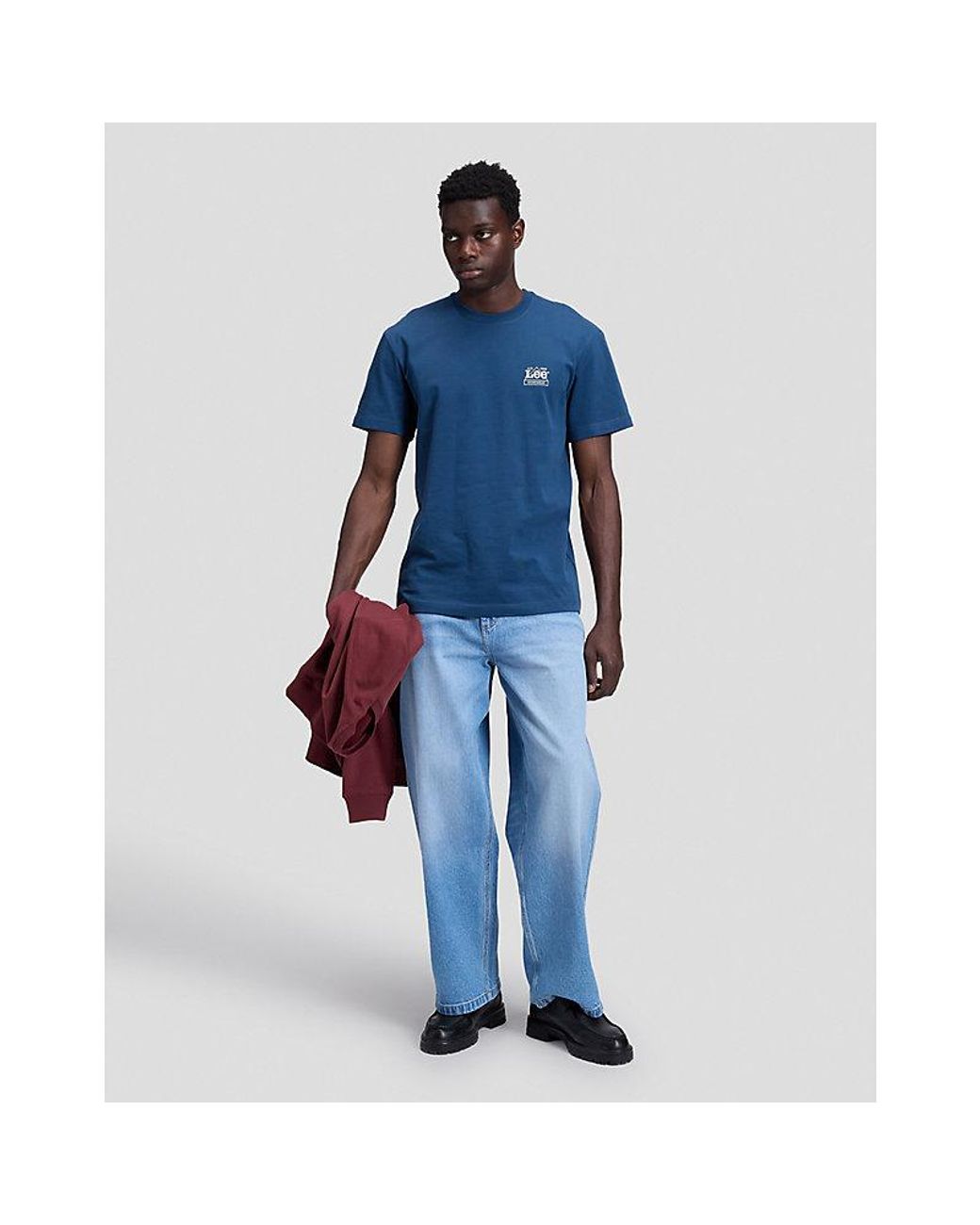 Lee Jeans Blue Workwear Hammer Relaxed Tee for men