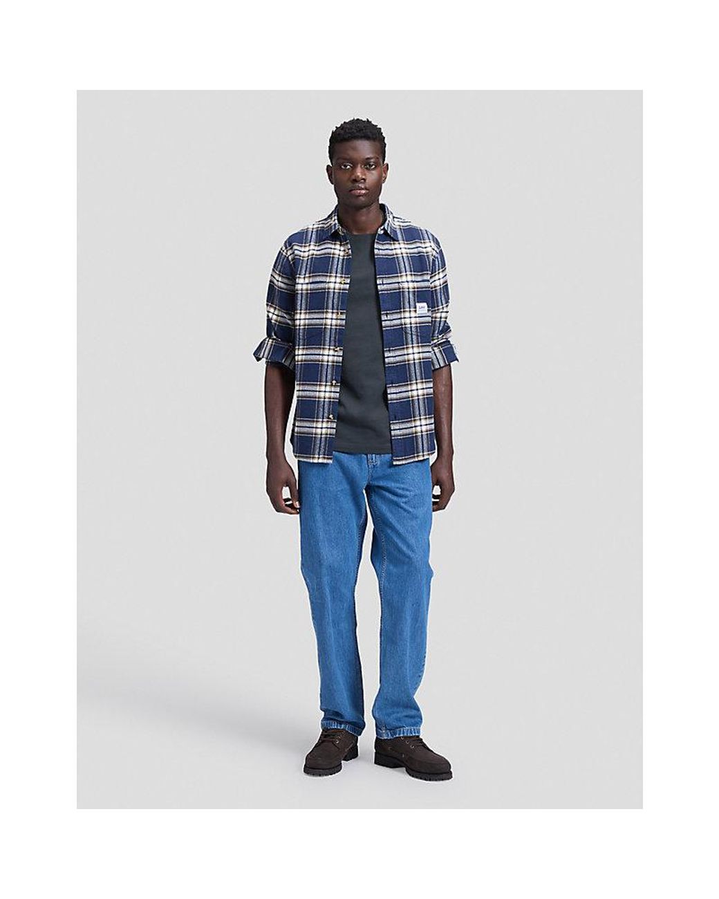Lee Jeans Blue Workwear Relaxed Shirt 2.0 for men