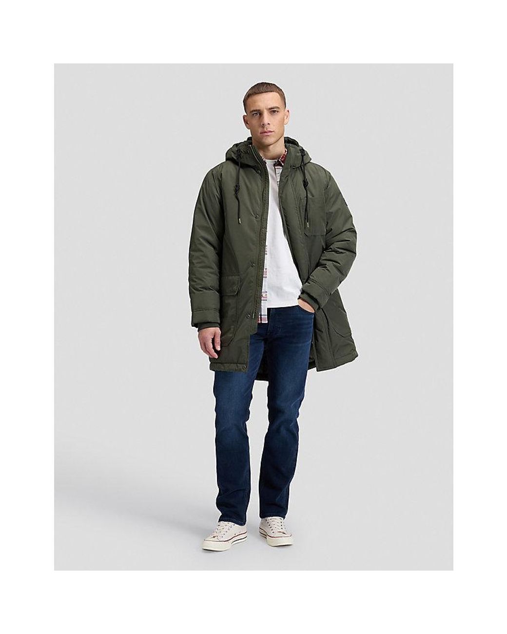 Lee Jeans Green Regular Parka for men