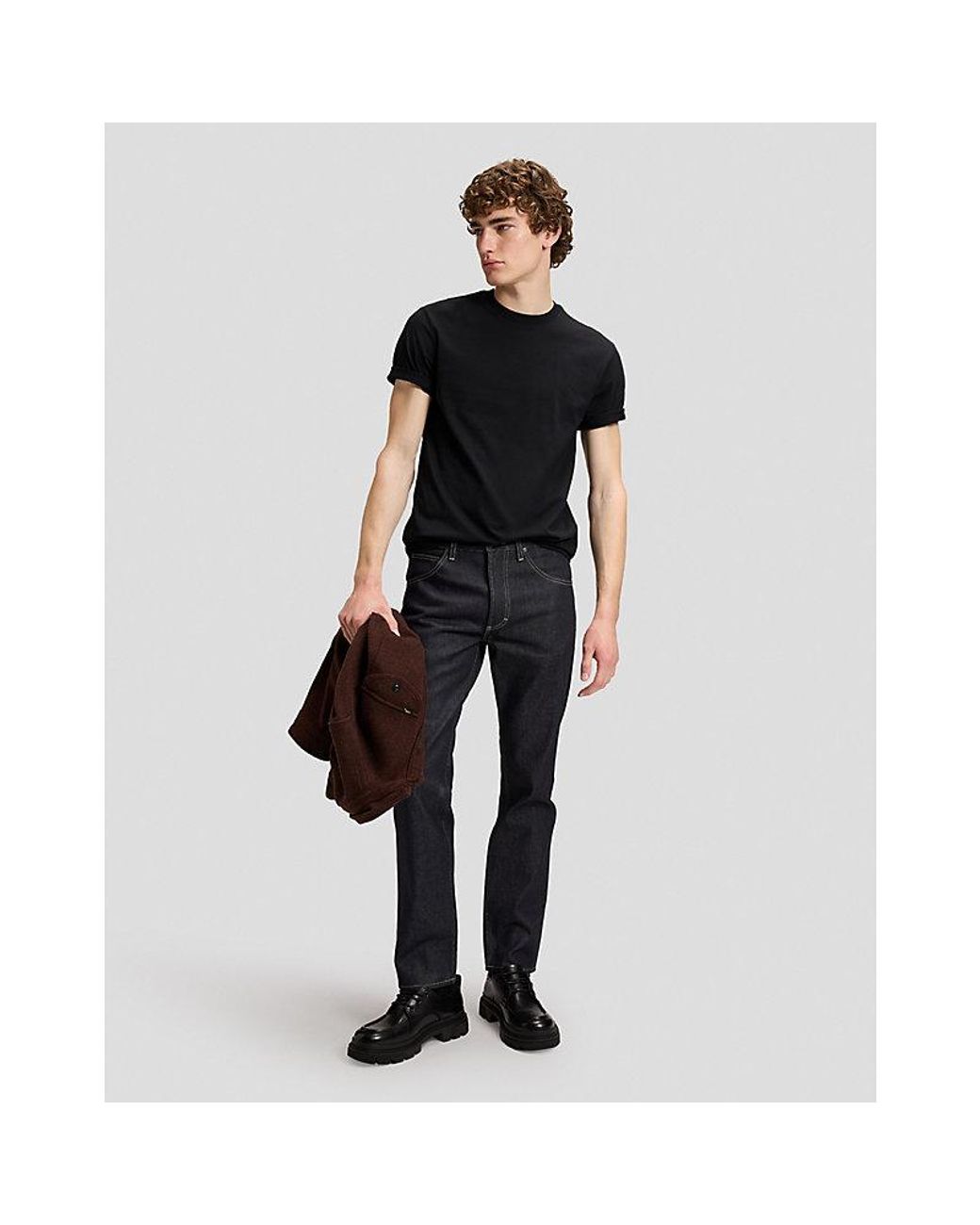 Lee Jeans Black 101 Relaxed Short Sve Tee for men