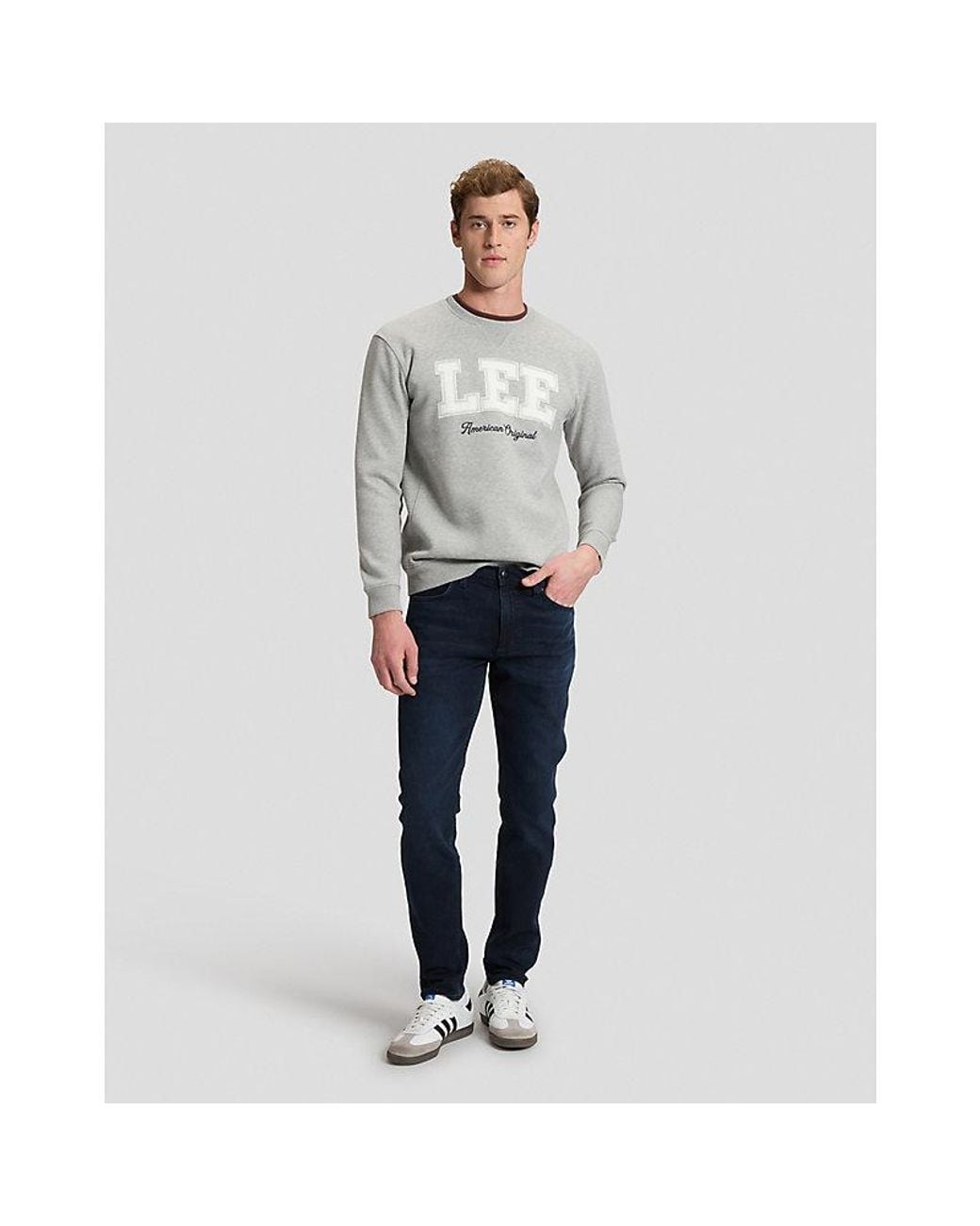 Lee Jeans Gray Original Regular Crew Sweatshirt for men