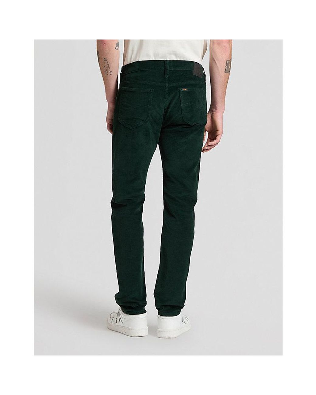 Lee Jeans Green Rider Slim Corduroy Trousers Size 28X32 for men