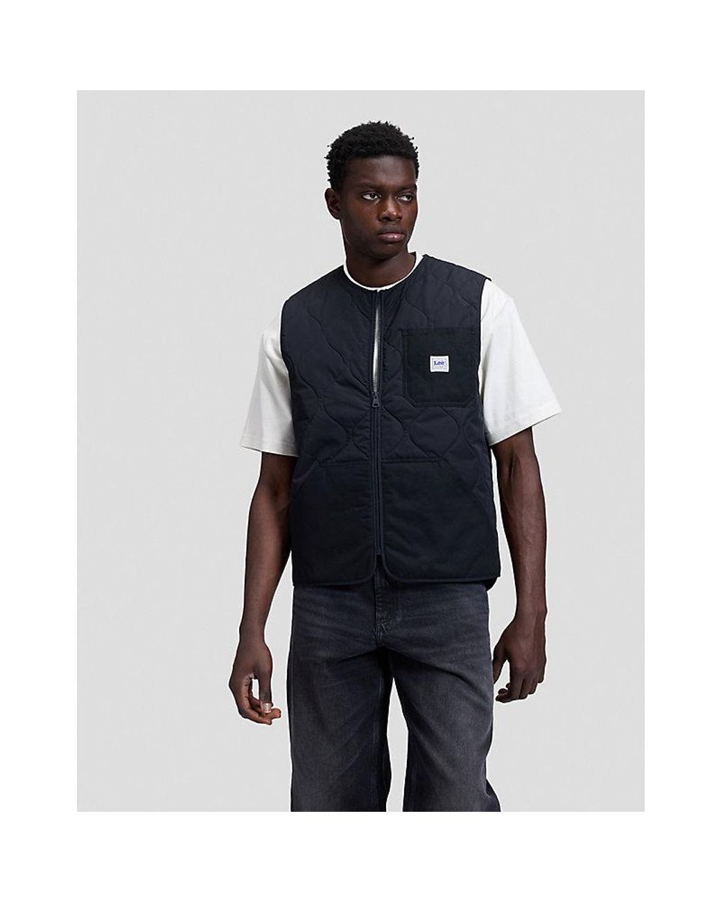Lee Jeans Blue Workwear Relaxed Vest for men