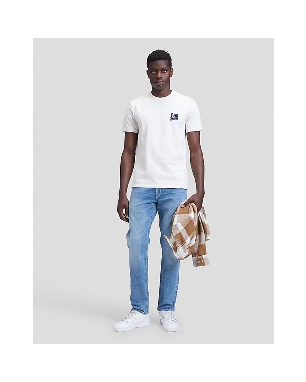 Lee Jeans White Denim Regular Tee for men