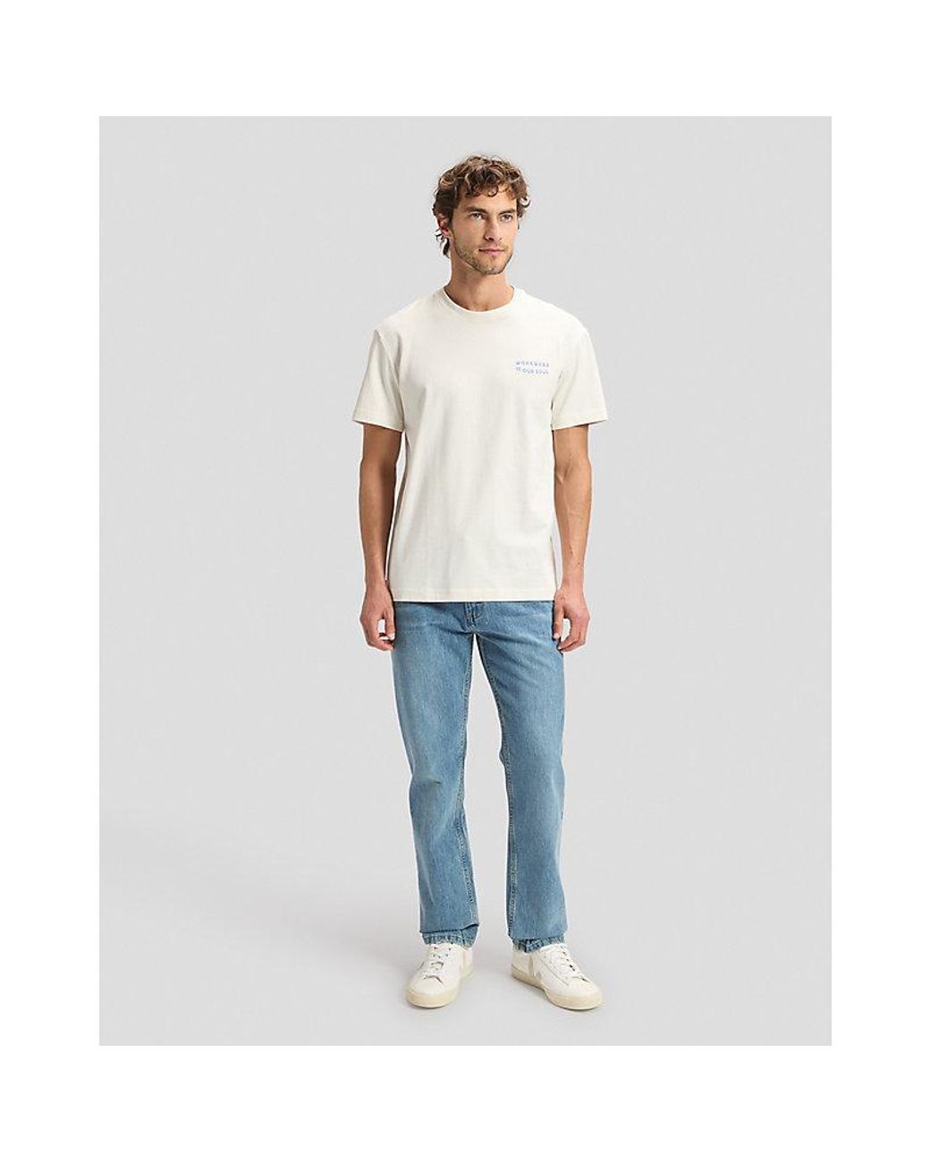 Lee Jeans White Workwear Worker Relaxed Tee for men