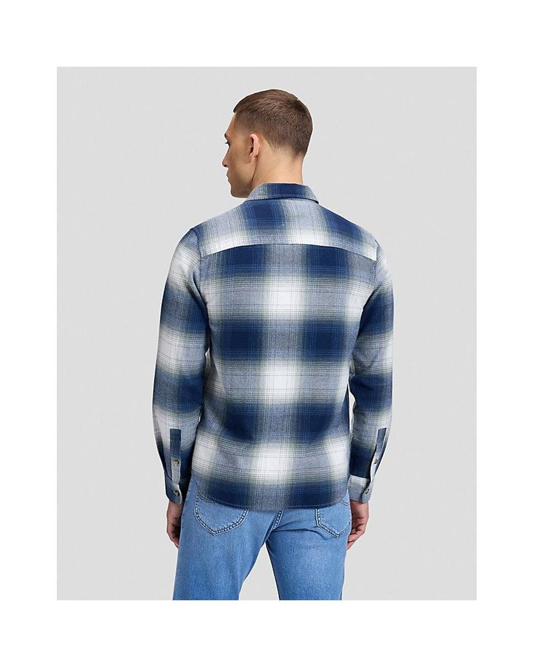 Lee Jeans Blue Regular Sure Shirt for men