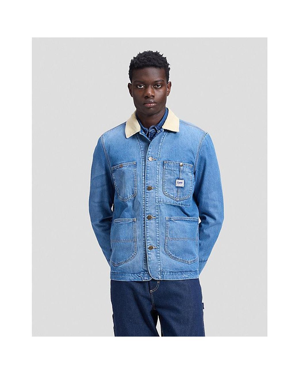 Lee Jeans Blue Regular 91Lj Chore Jacket for men