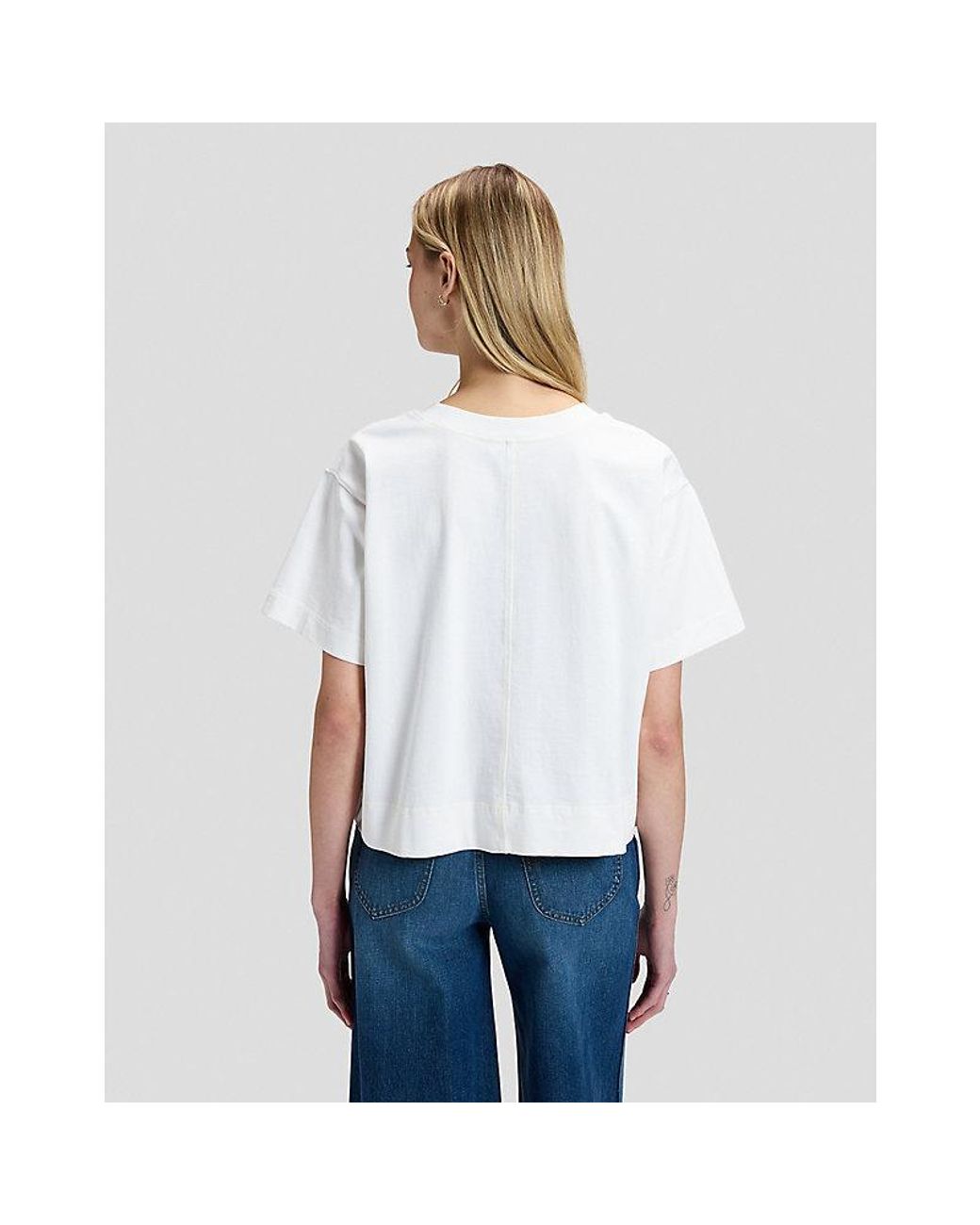 Lee Jeans White Relaxed Cropped Tee