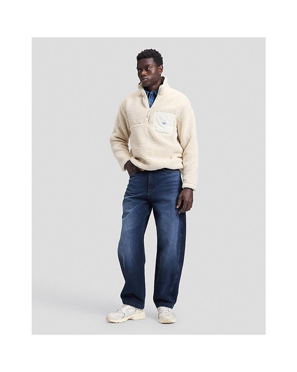 Lee Jeans Natural Workwear Relaxed Half Zip Sweater for men