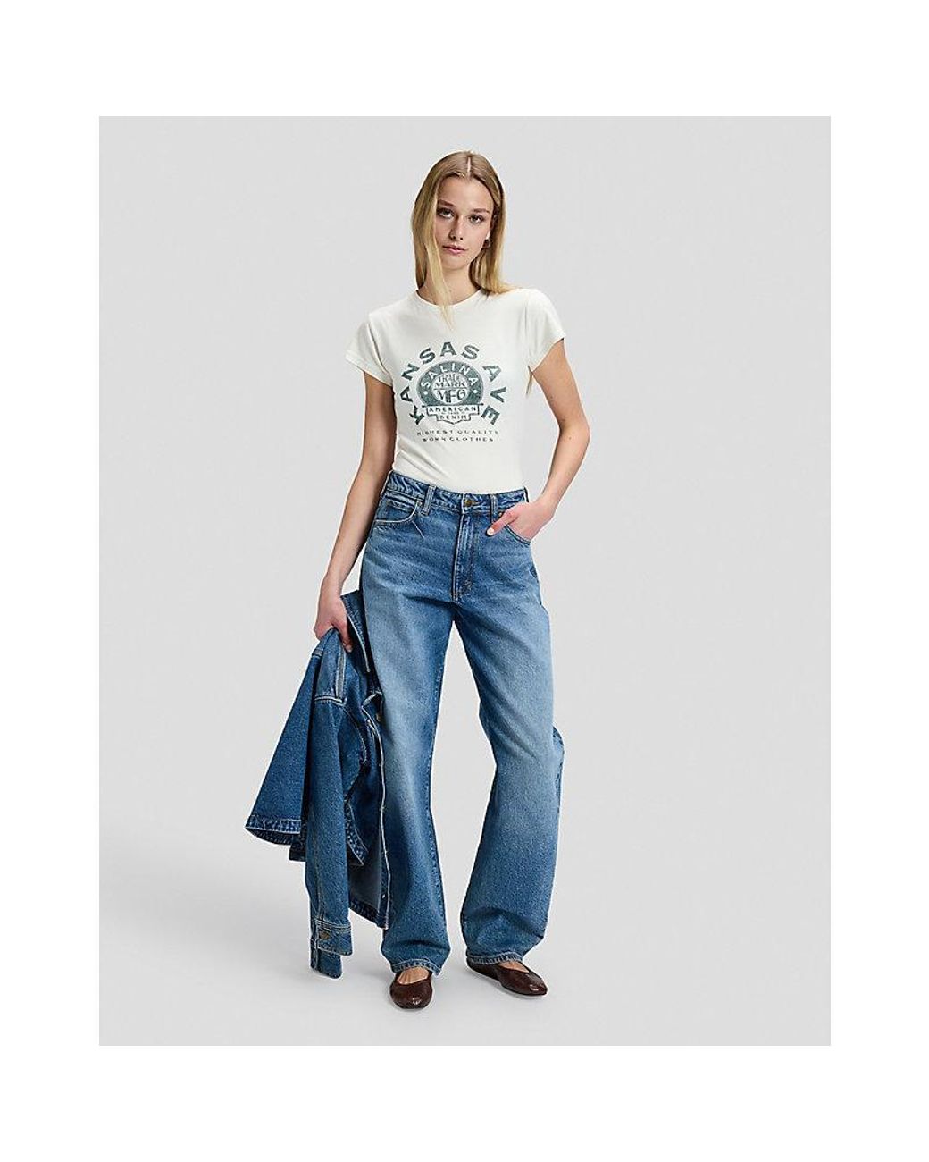 Lee Jeans White Slim Record Tee