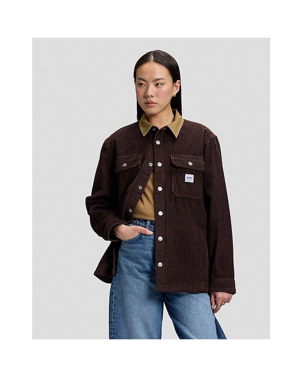 Lee Jeans Black Workwear Relaxed Overshirt for men