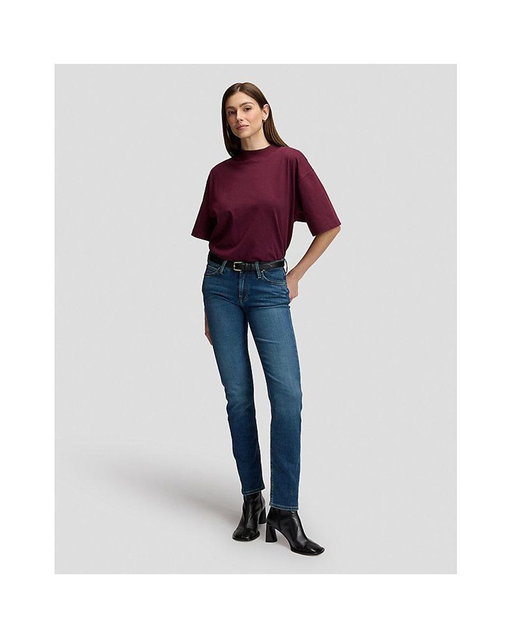 Lee Jeans Blue Relaxed Elongated Boxy Tee