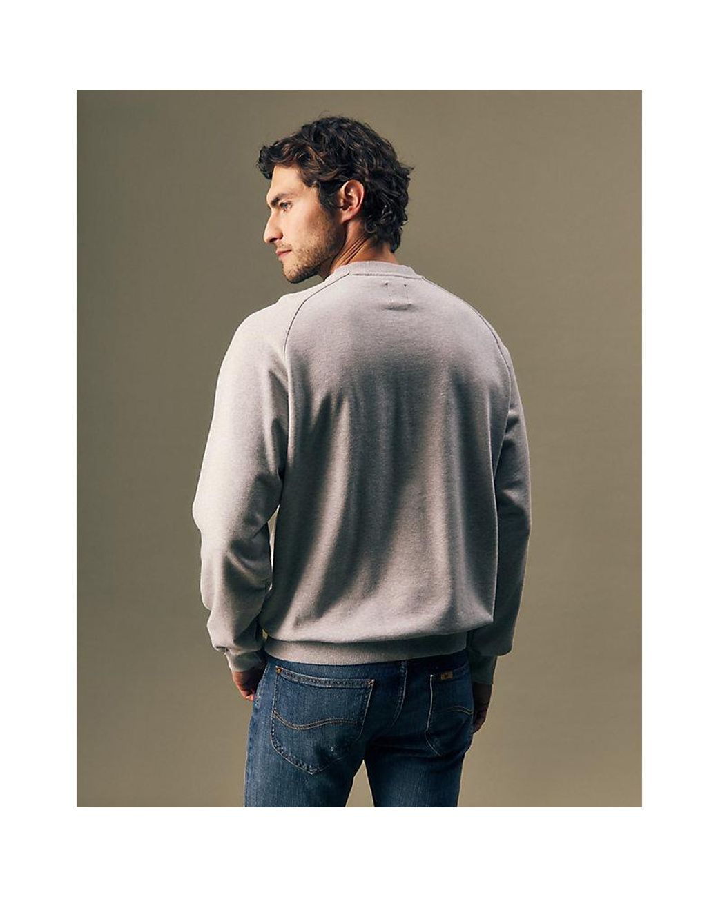 Lee Jeans Green Regular Crew Sweatshirt for men