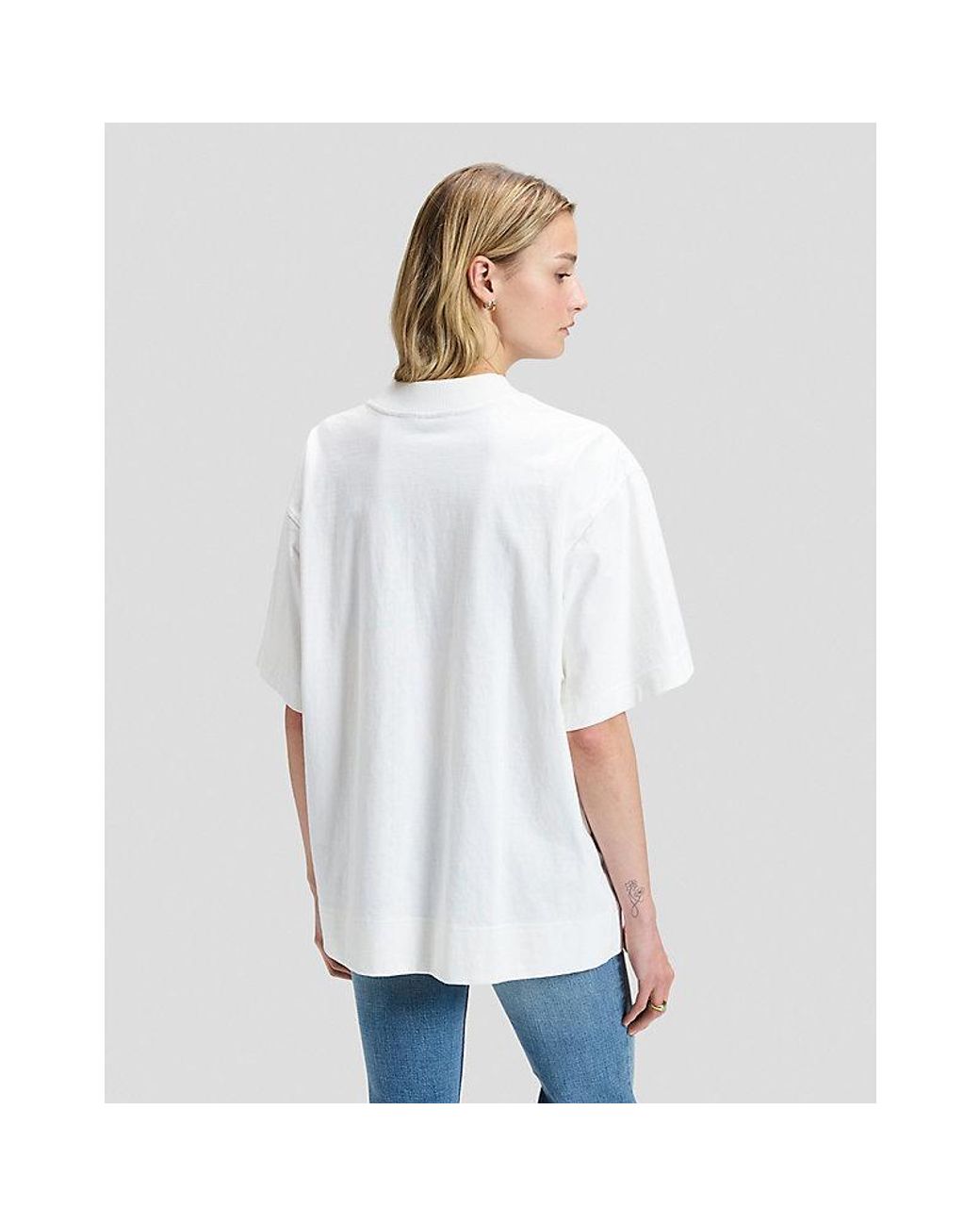 Lee Jeans Blue Relaxed Elongated Boxy Tee