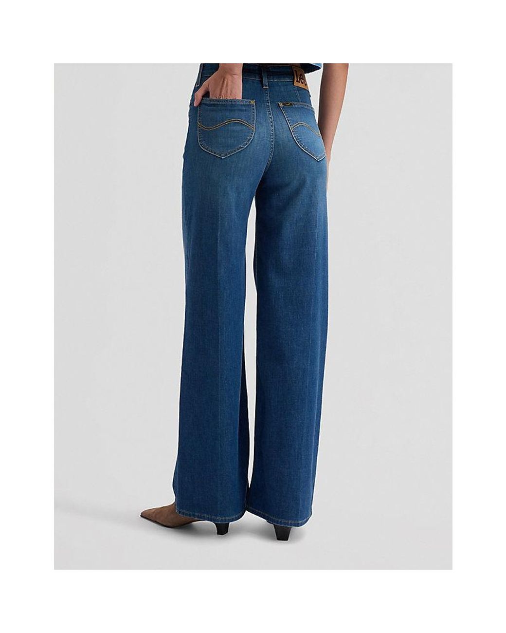 Lee Jeans Blue Stella Wide Leg Jean Size 24X31