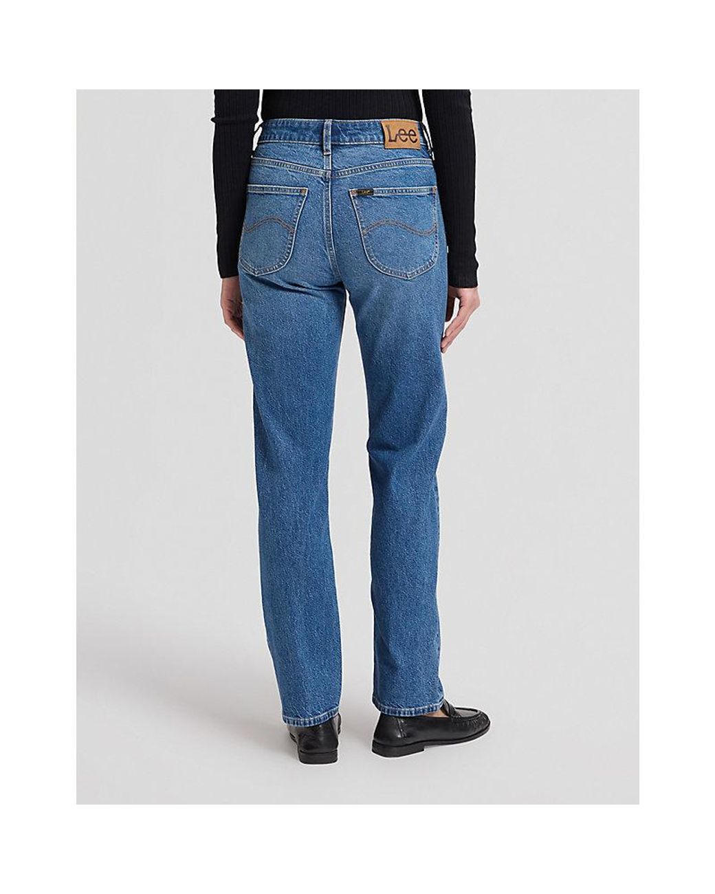 Lee Jeans Blue Carol High Rise Straight Jean Bridge Size 24X31