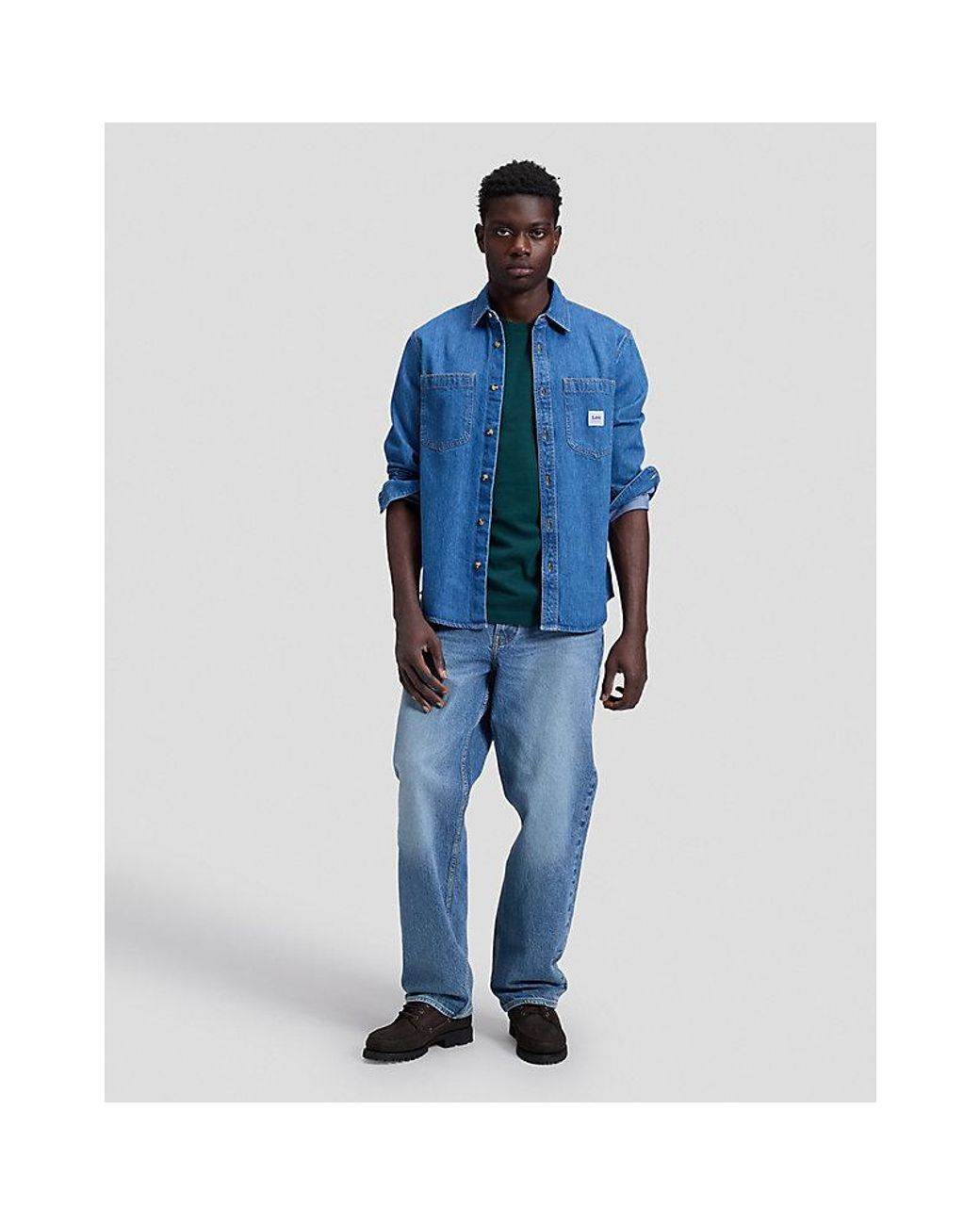 Lee Jeans Blue Workwear Relaxed Shirt 2.0 for men