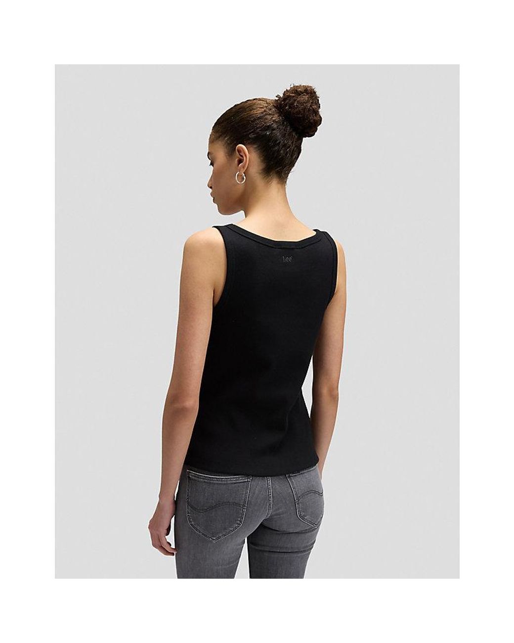 Lee Jeans Black Slim Rib Tank