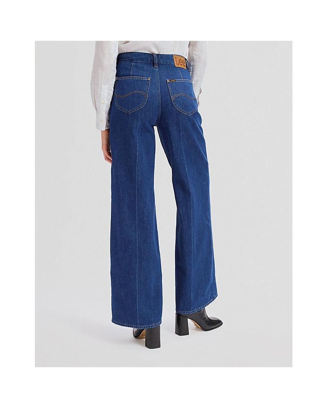 Lee Jeans Blue Stella Wide Leg Jean Size 24X31