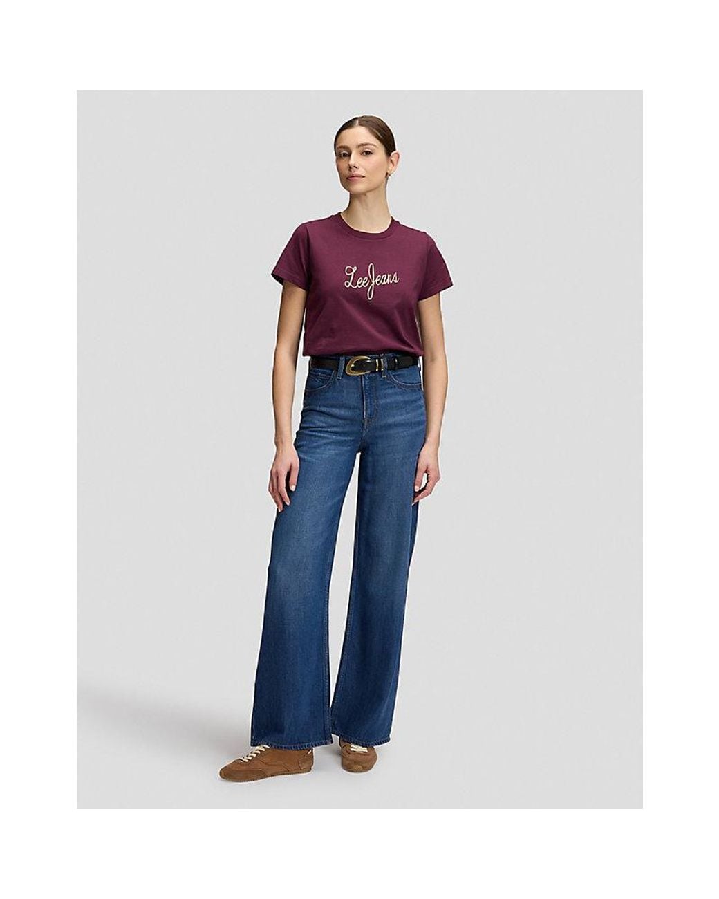 Lee Jeans Purple Jeans Regular Tee