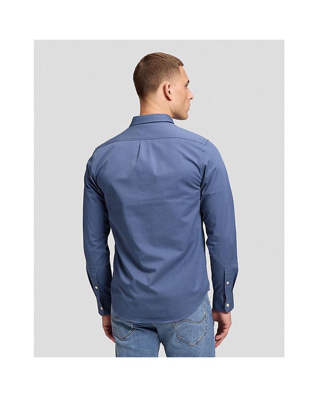 Lee Jeans Blue Regular Shirt for men