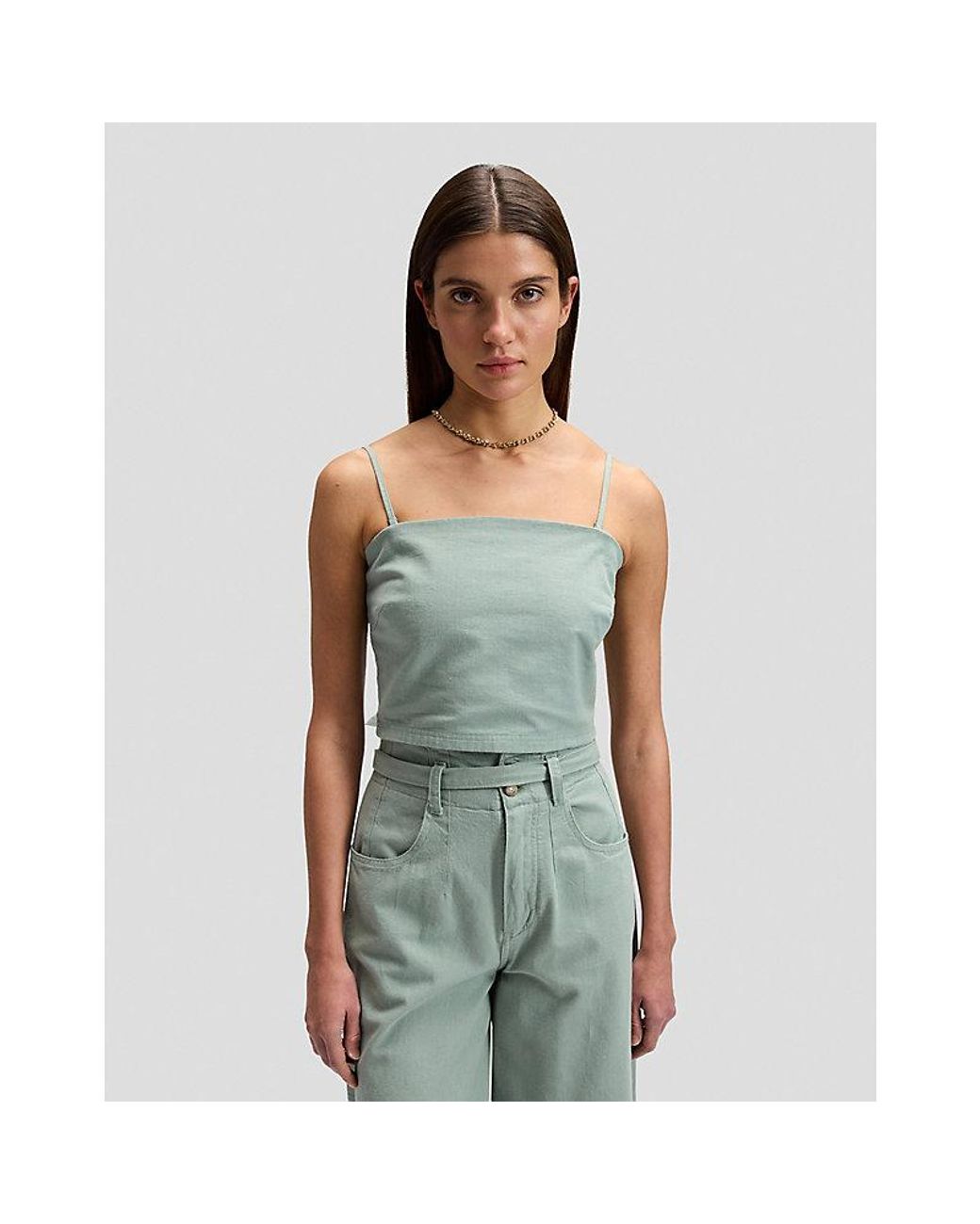 Lee Jeans Green Slim Strappy Tank