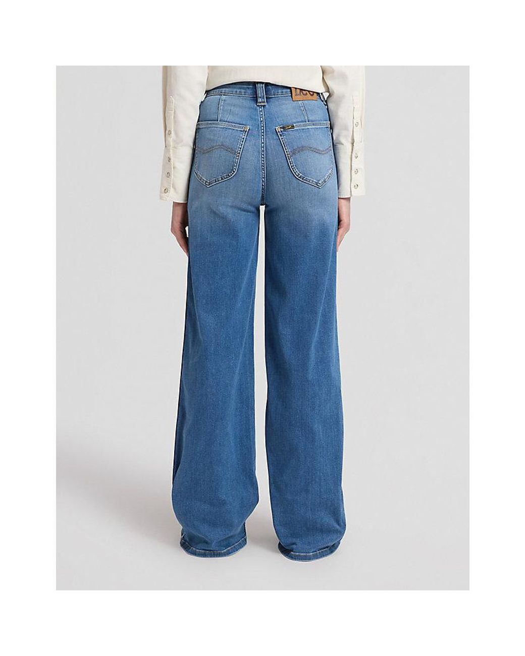 Lee Jeans Blue Utility Stella Wide Leg Jean Size 24X31