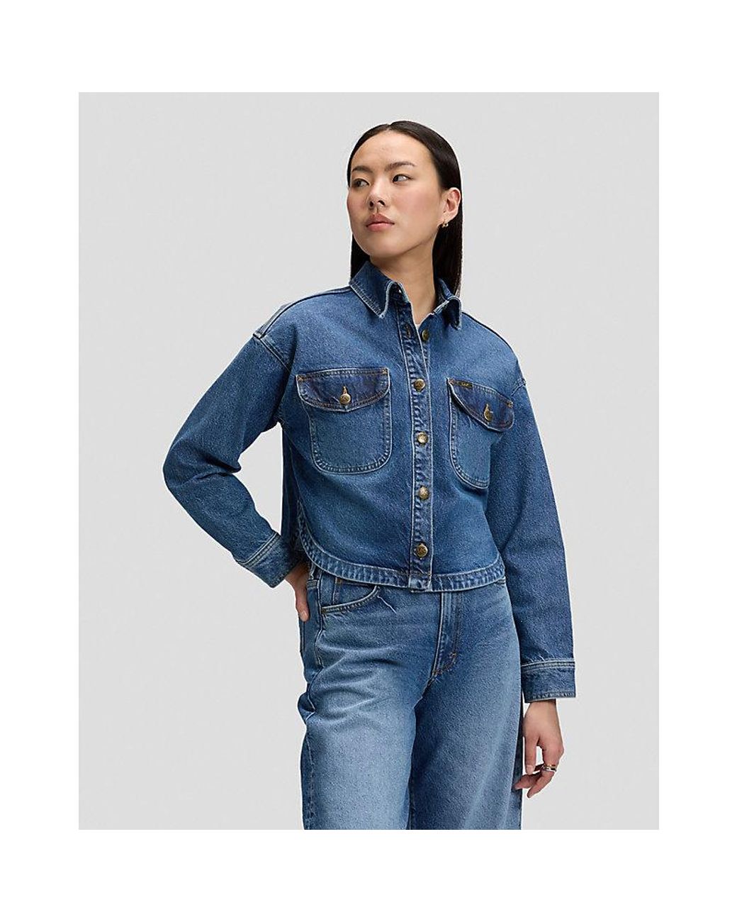 Lee Jeans Blue Regular Flap Pocket Shirt