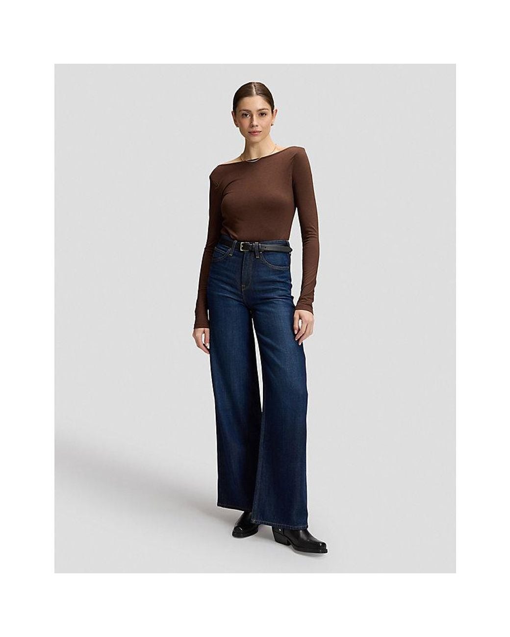 Lee Jeans Blue Leather Belt