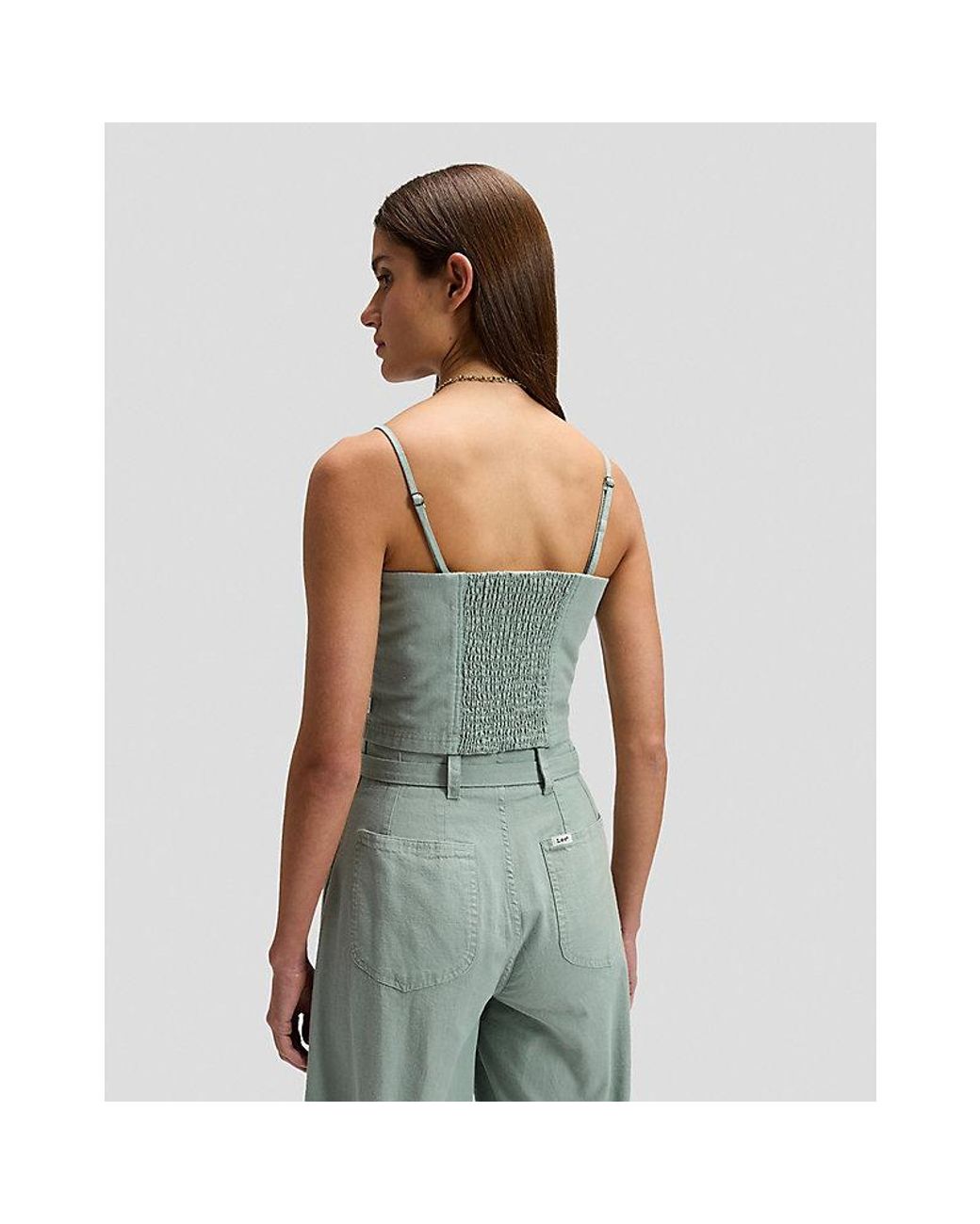 Lee Jeans Green Slim Strappy Tank