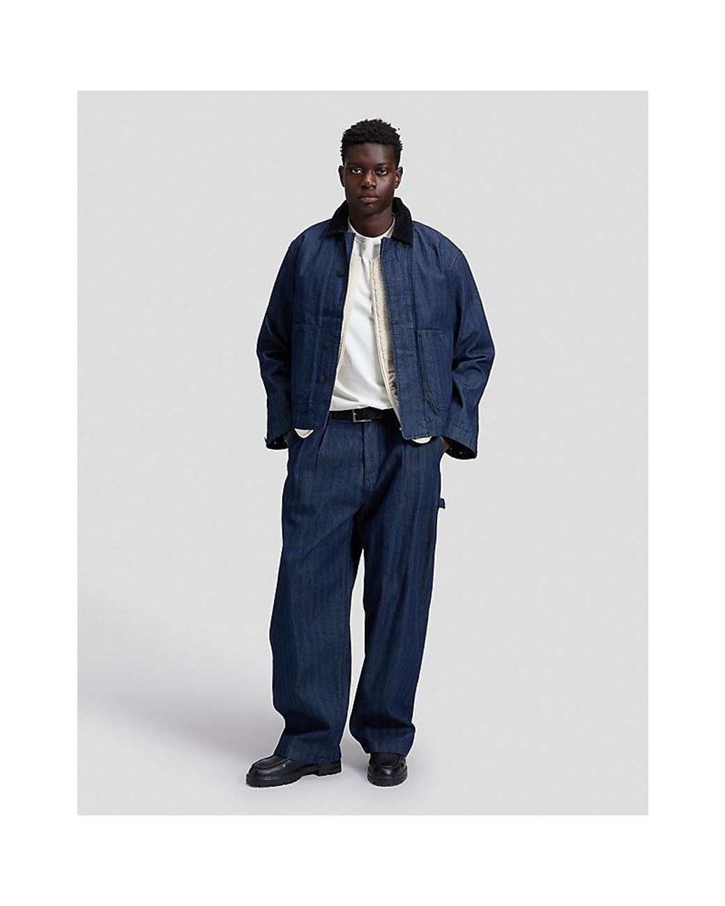Lee Jeans Blue Relaxed Utility Jacket for men