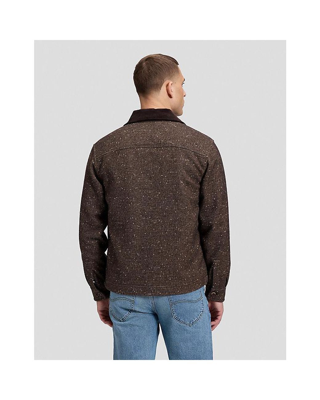Lee Jeans Blue Loose Corduroy Collar Mix Overshirt for men