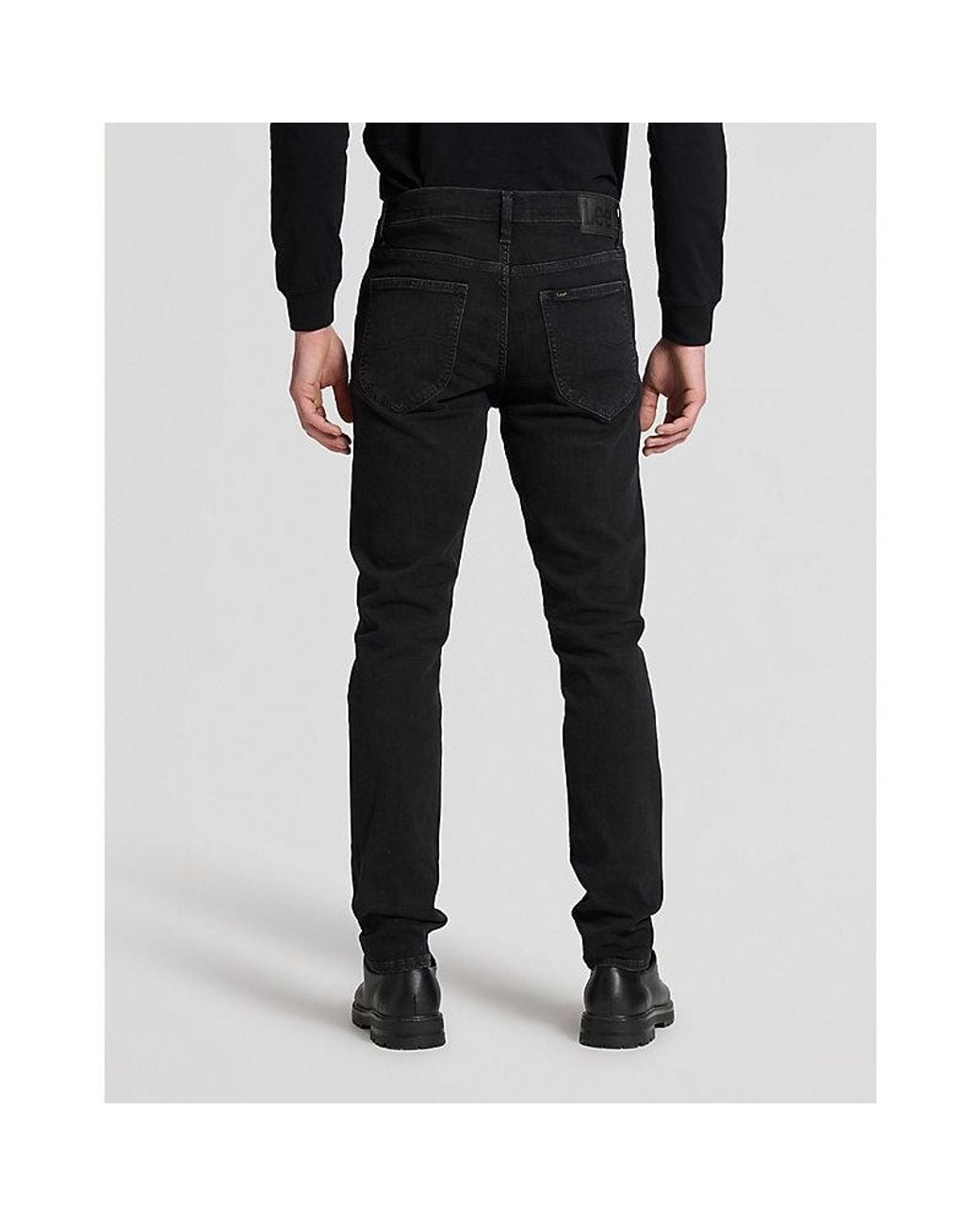 Lee Jeans Black Luke Slim Tapered Medium Stretch Jean Size 28X32 for men