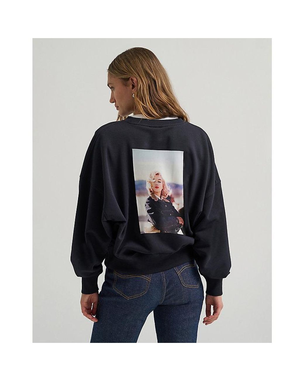 Lee Jeans Black X Marilyn Monroe Crew Sweatshirt