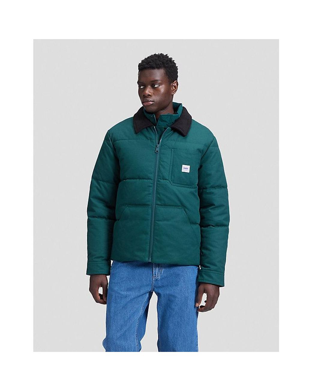 Lee Jeans Green Workwear Relaxed Puffer Jacket for men