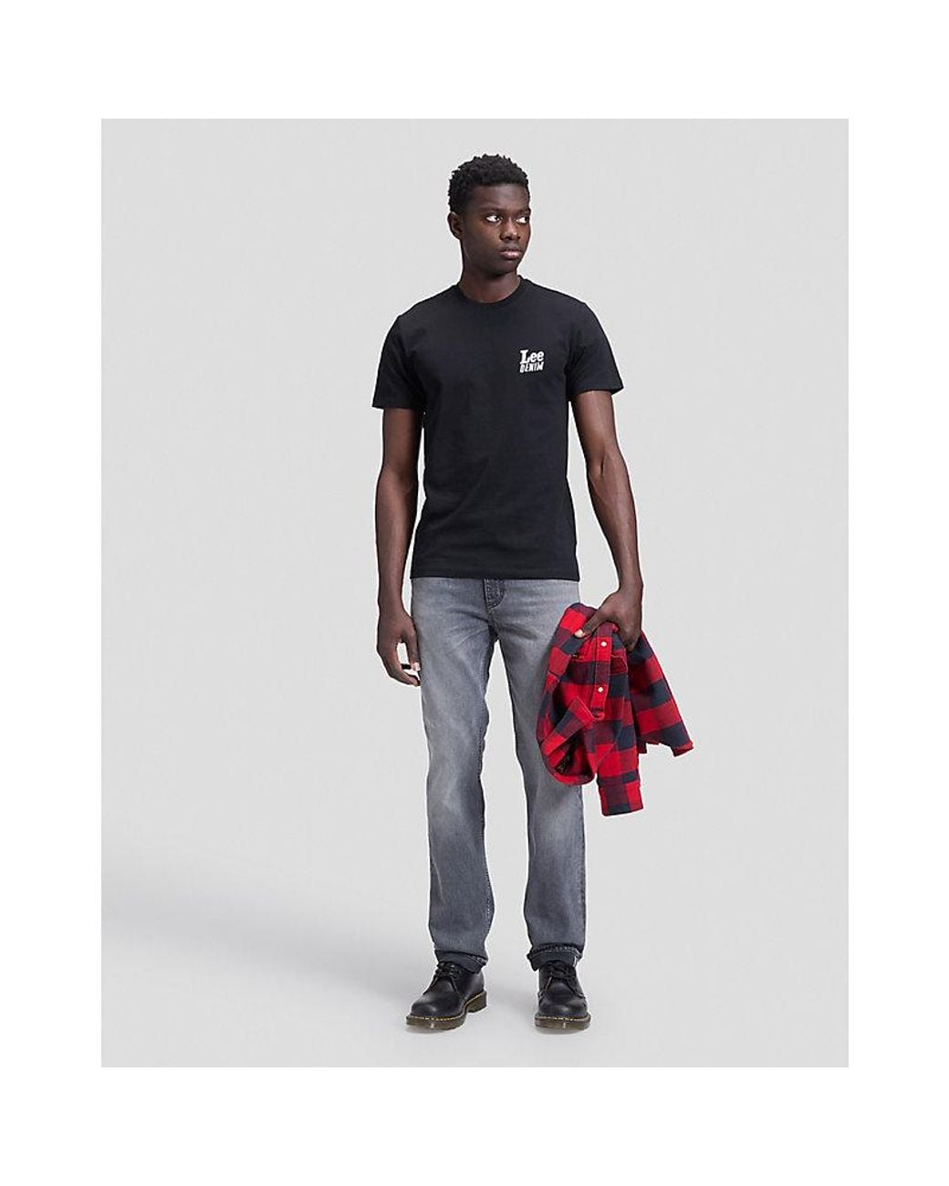 Lee Jeans Black Denim Regular Tee for men
