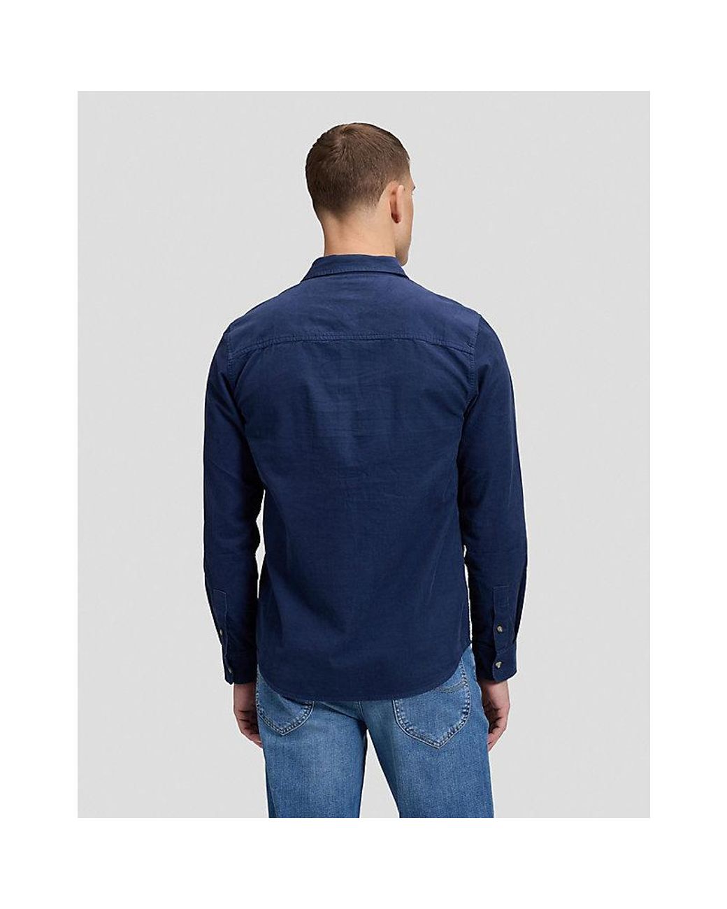 Lee Jeans Blue Regular Sure Shirt for men