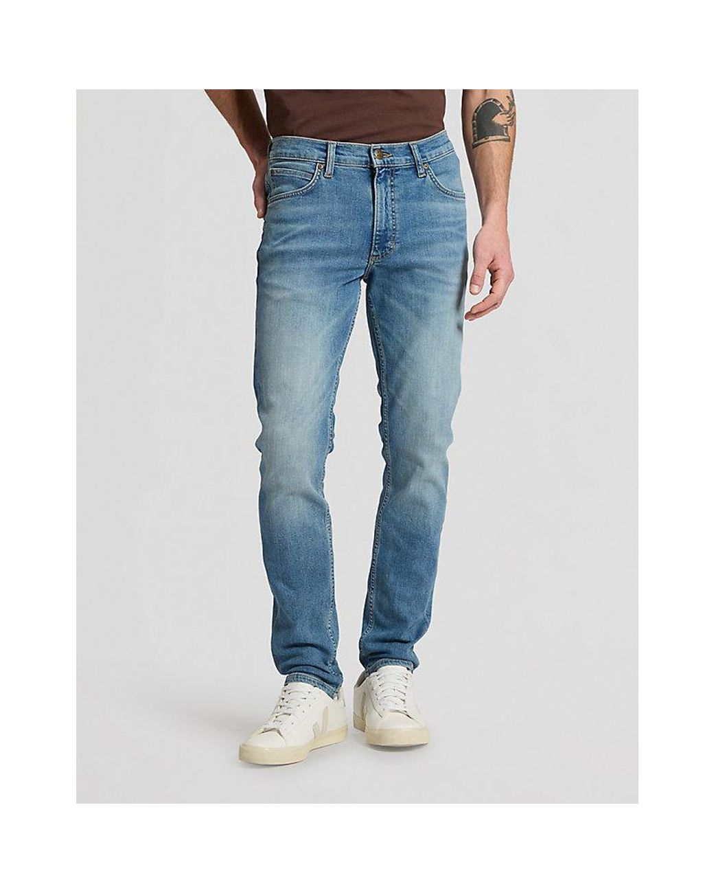 Lee Jeans Blue Luke Slim Tapered Medium Stretch Jean Size 28X32 for men