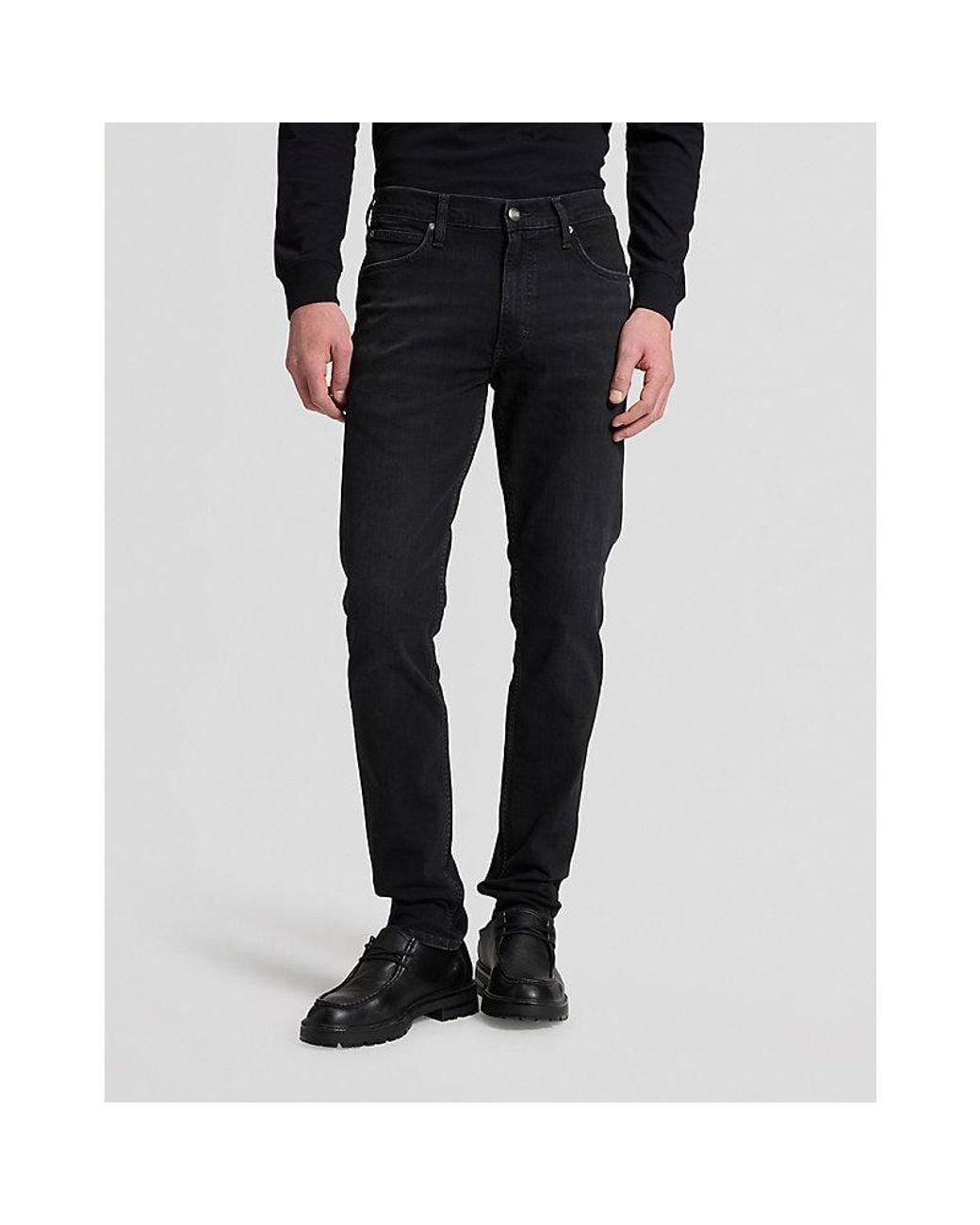 Lee Jeans Black Luke Slim Tapered Medium Stretch Jean Size 28X32 for men