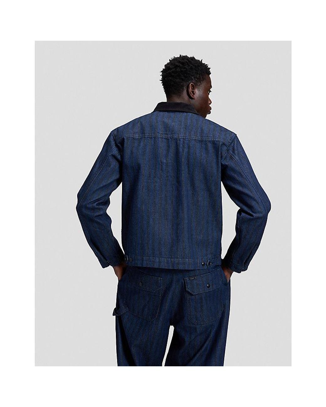 Lee Jeans Blue Relaxed Utility Jacket for men