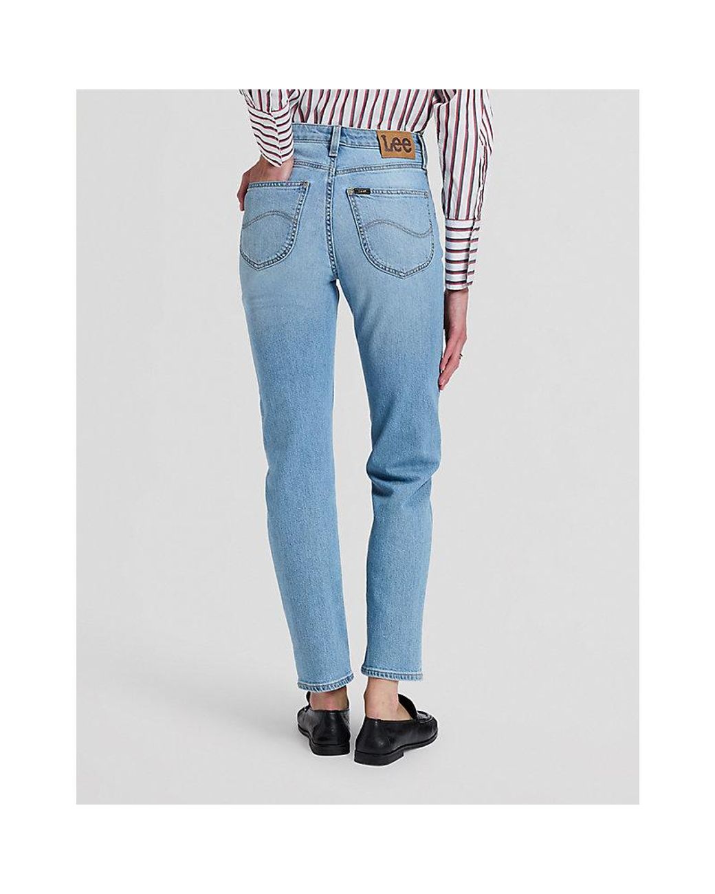 Lee Jeans Blue Carol High Rise Straight Jean Size 24X31